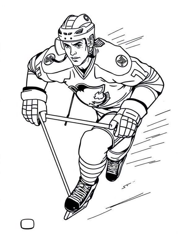 mario lemieux coloring page