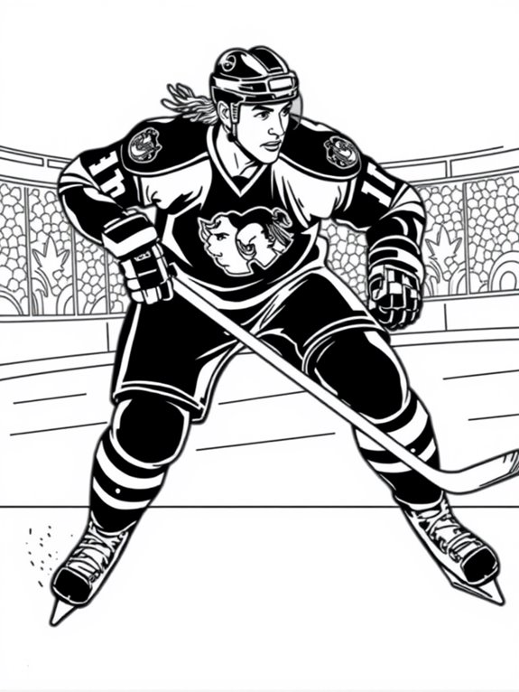 mario lemieux coloring page