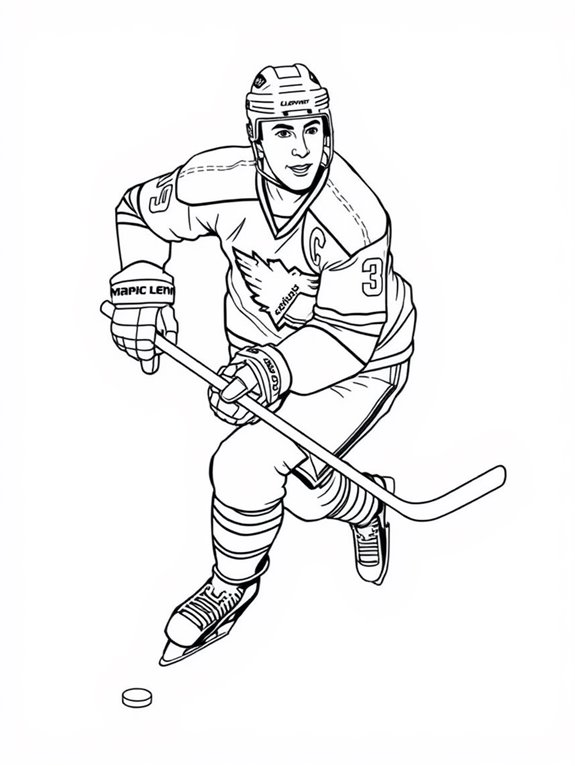 mario lemieux coloring page