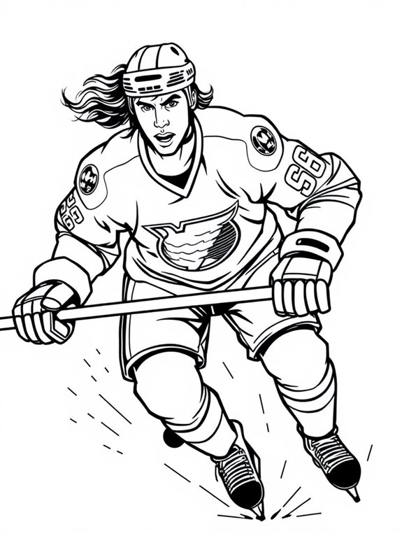 mario lemieux coloring page