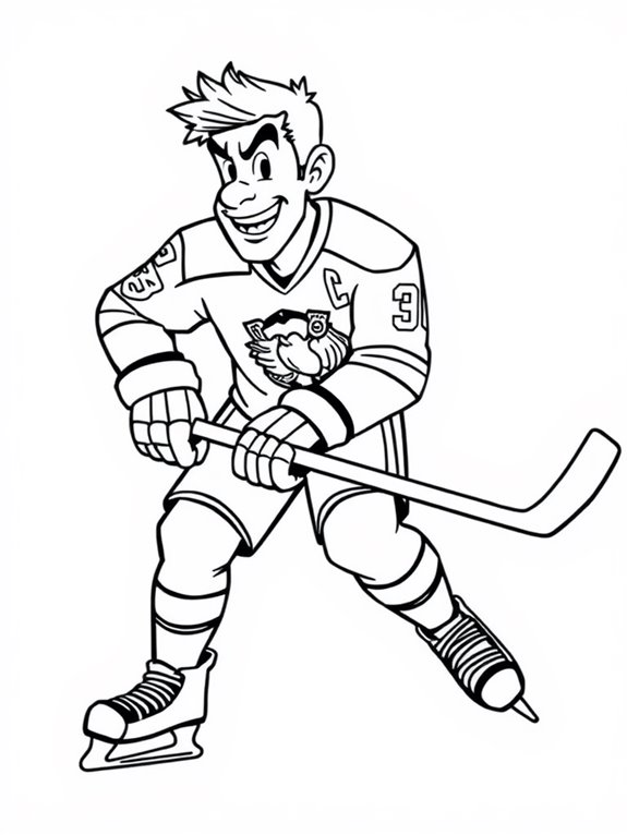 mario lemieux coloring page