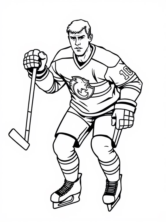 mark messier coloring page