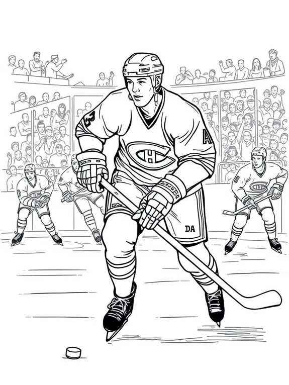 mark messier coloring page