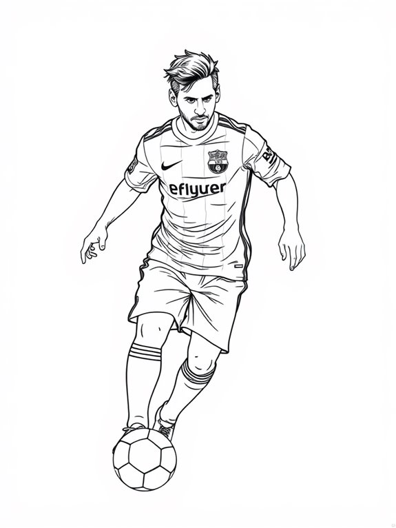 messi dynamic action illustration