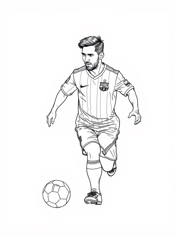 messi jersey coloring page