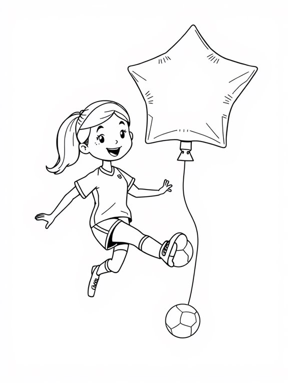 mia hamm balloon coloring page