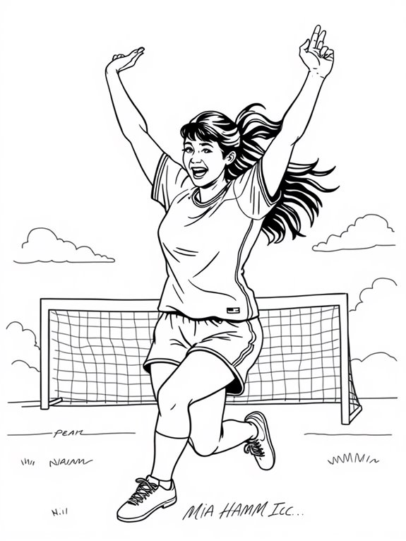 mia hamm coloring page