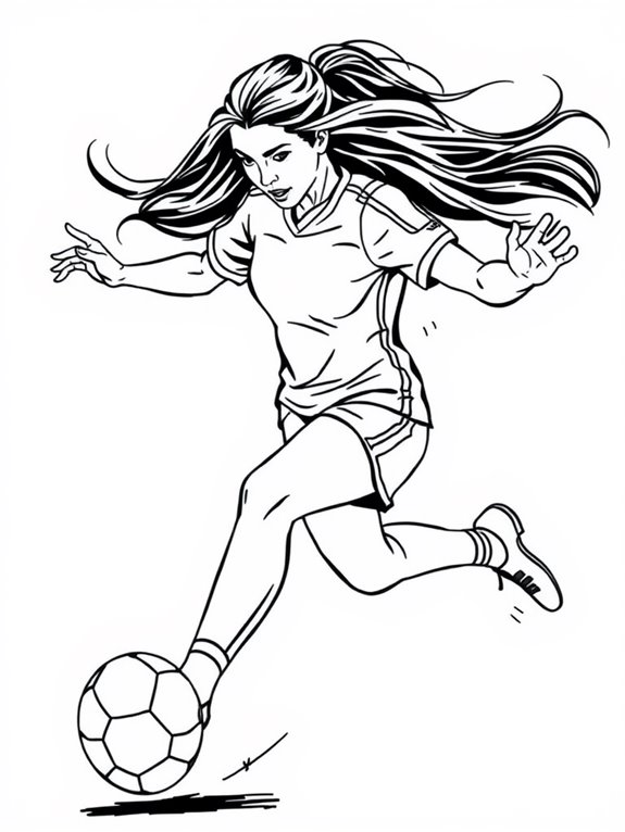 mia hamm soccer coloring page