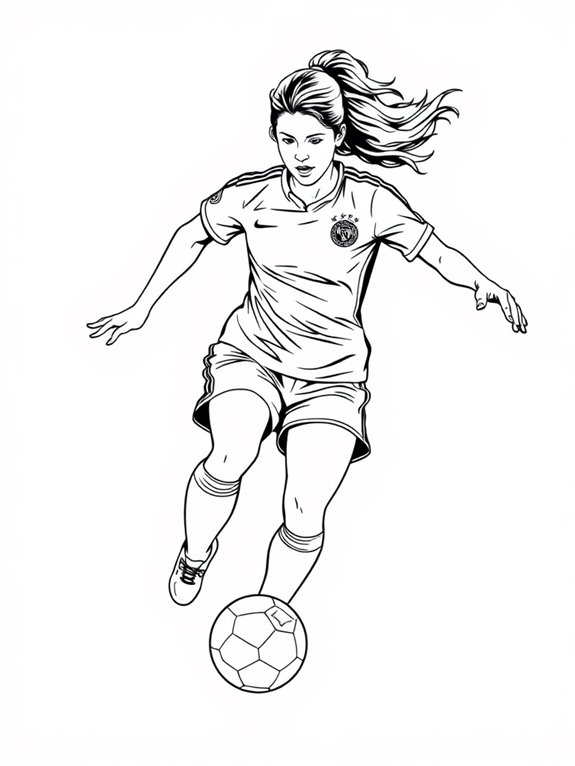 mia hamm soccer coloring page