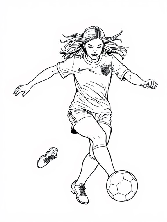 mia hamm soccer coloring page