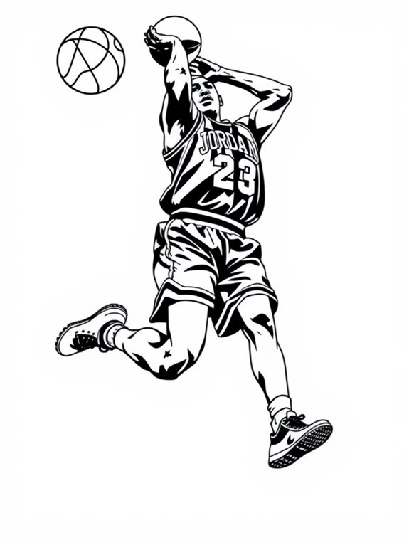 michael jordan coloring page