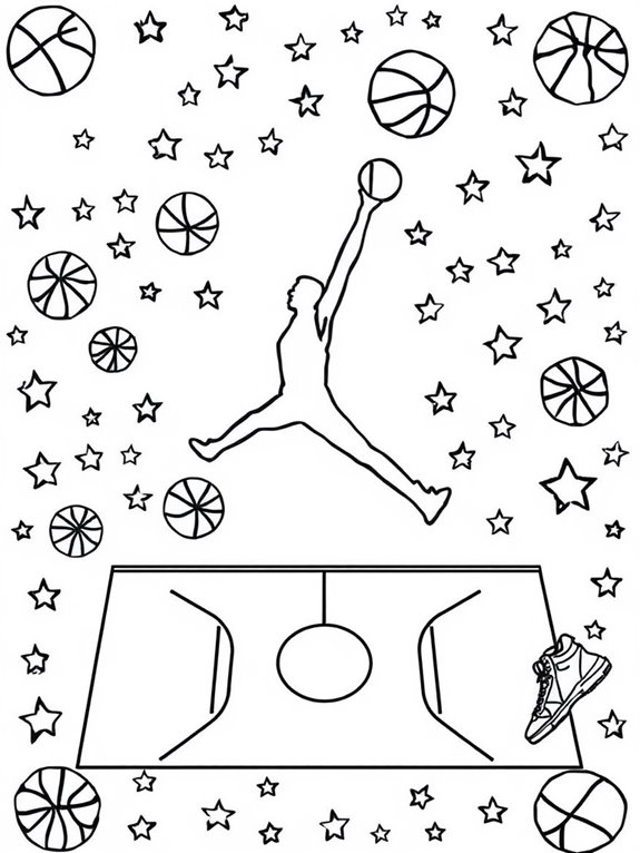 michael jordan coloring page