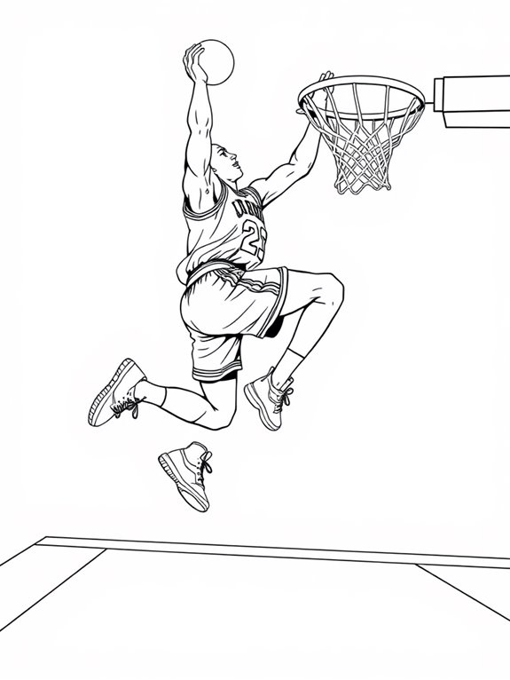 michael jordan dunking illustration