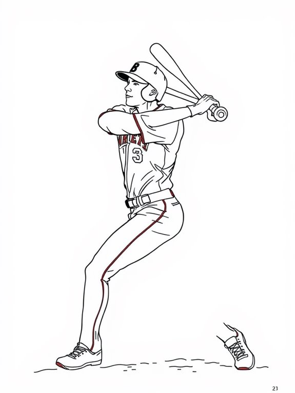 mike trout coloring page