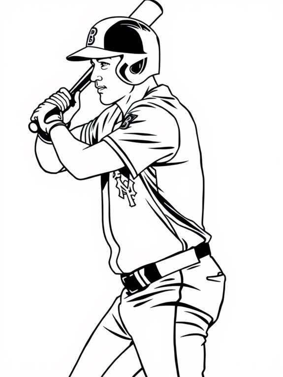 mike trout coloring page