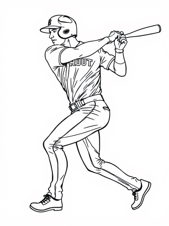 mike trout coloring page