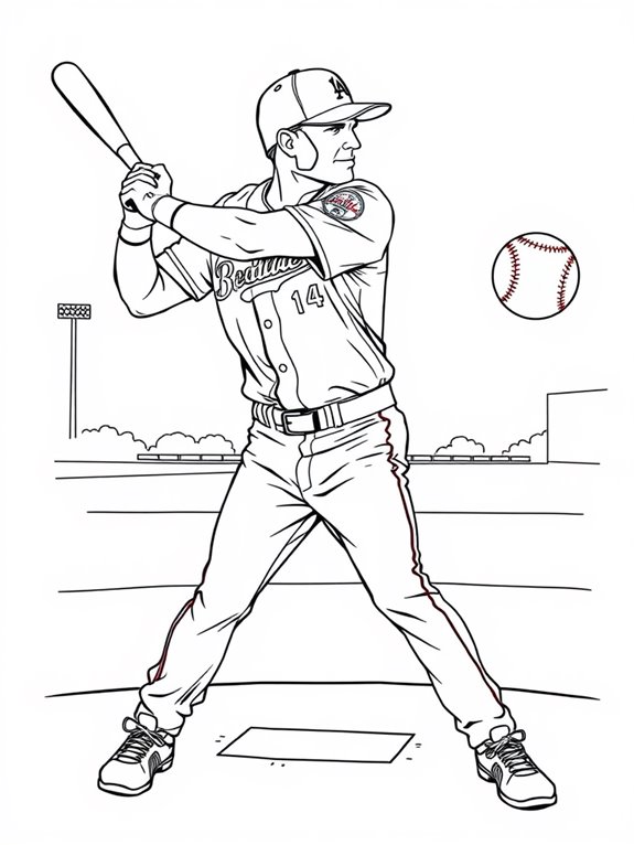 mike trout coloring page