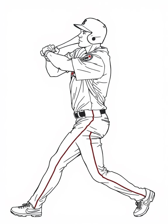 mike trout coloring page