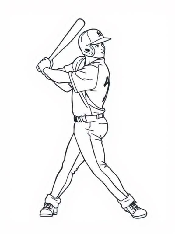 mike trout coloring page