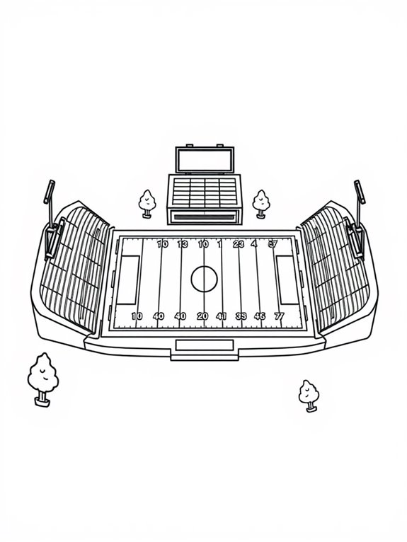 mini football stadium illustration