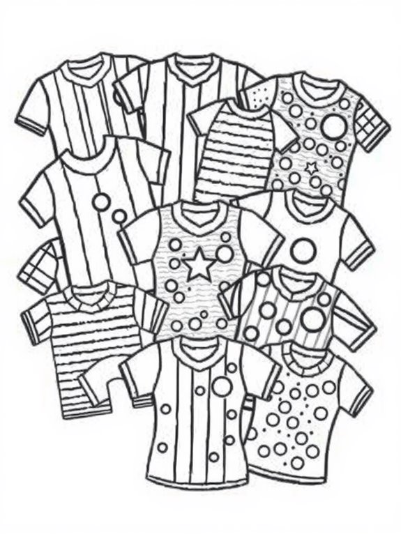 mini jerseys coloring activity