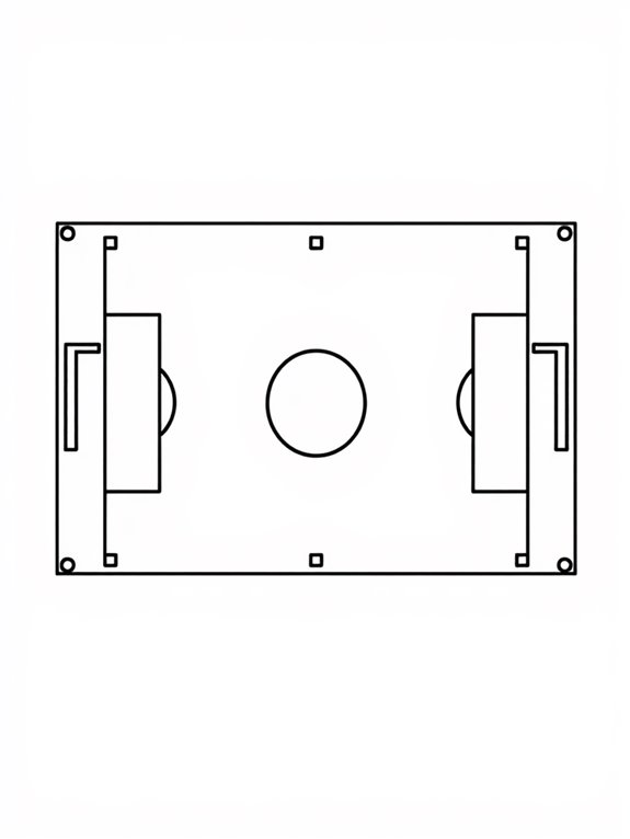 mini soccer field illustration