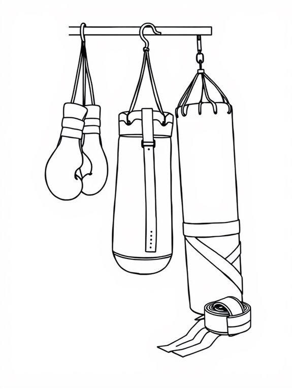 minimalist boxing gear illustration