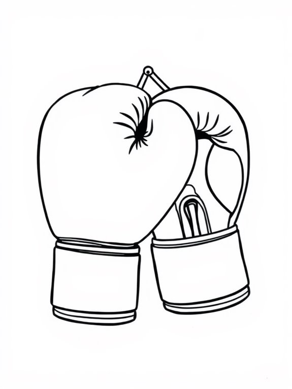 minimalist boxing gloves illustration