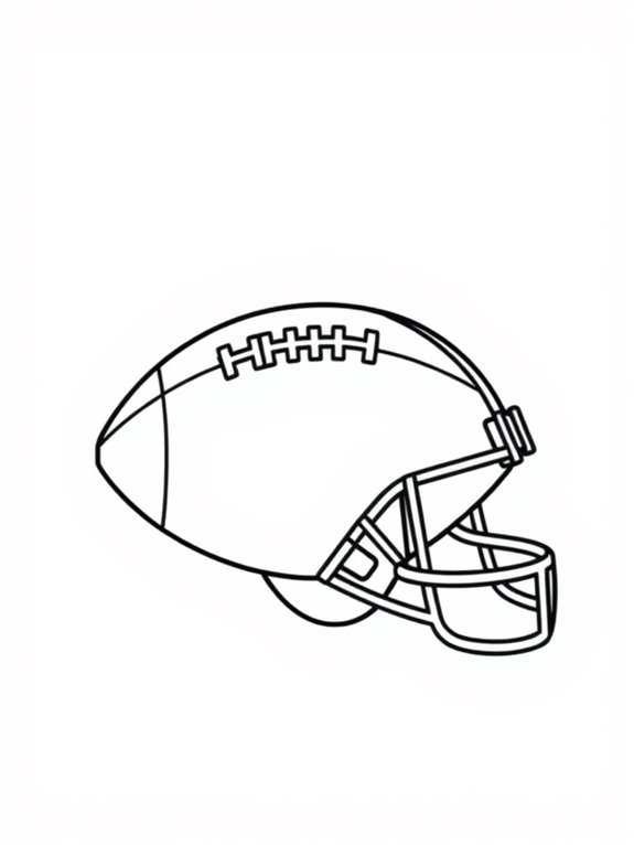 minimalist football equipment illustration