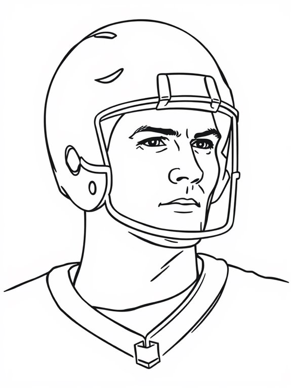 minimalist tom brady portrait