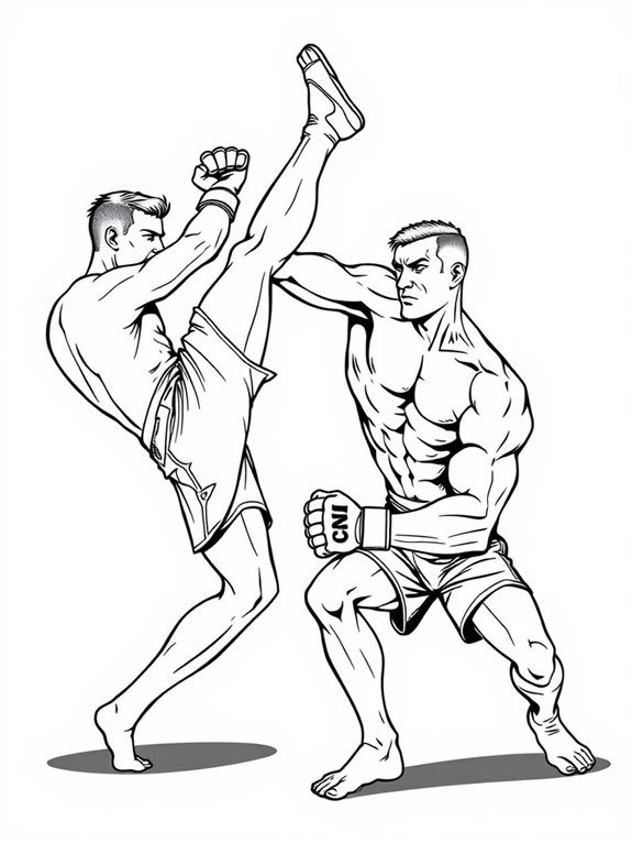 mma fighters in action