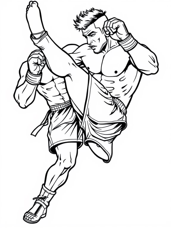 mma fighters roundhouse kick