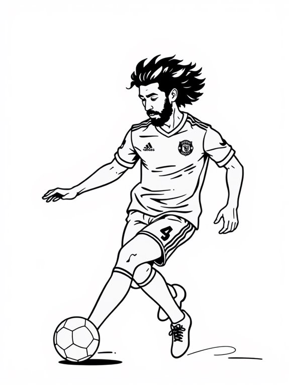 mohamed salah coloring page