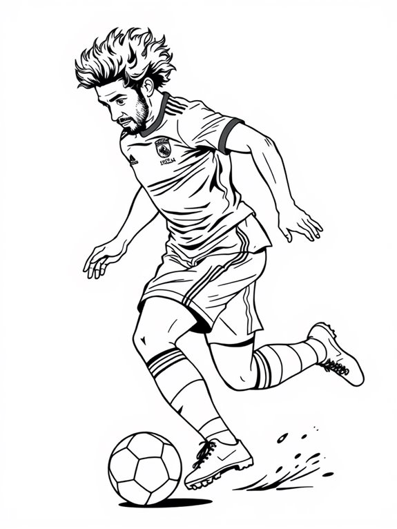 mohamed salah soccer coloring page