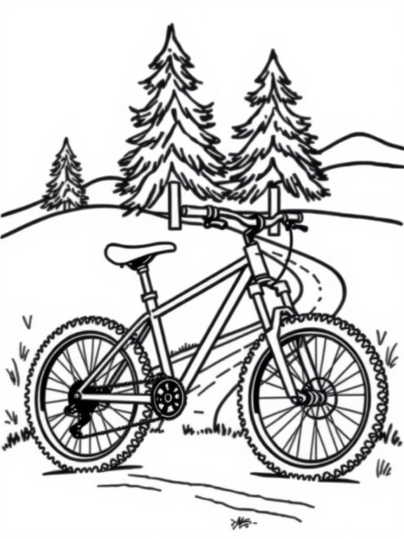 mountain bike coloring page