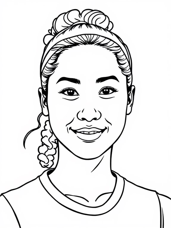 naomi osaka coloring page