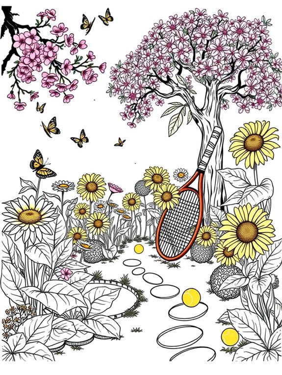 naomi osaka garden coloring page