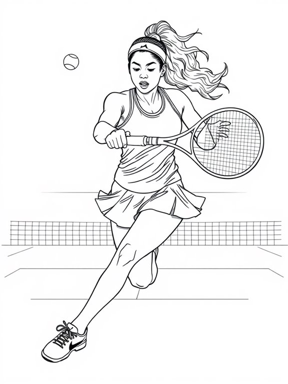 naomi osaka tennis coloring page