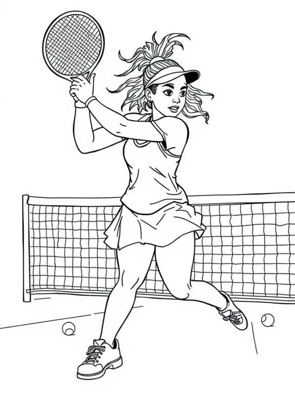 naomi osaka tennis coloring page