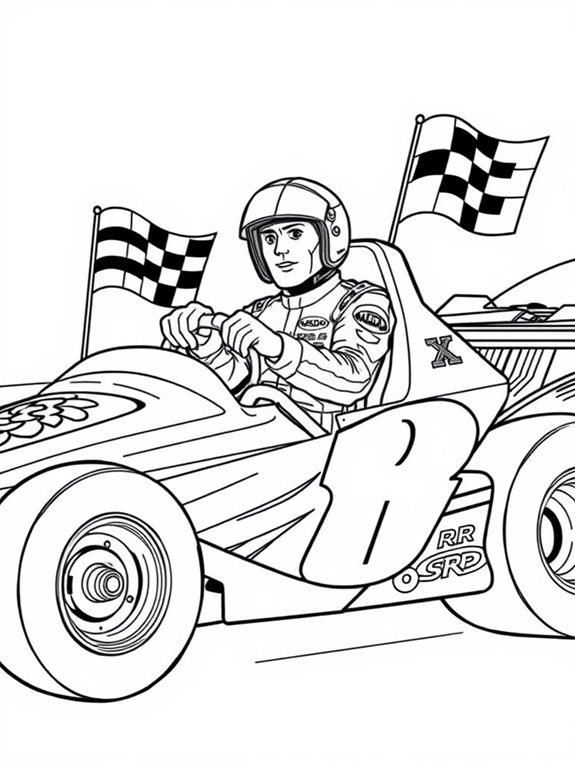 nascar driver coloring activity