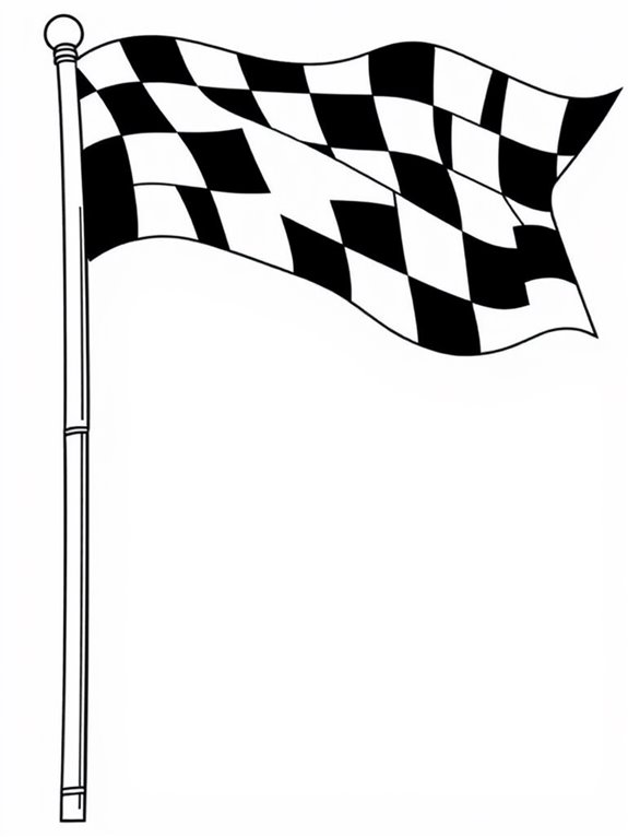 nascar racing flag coloring page