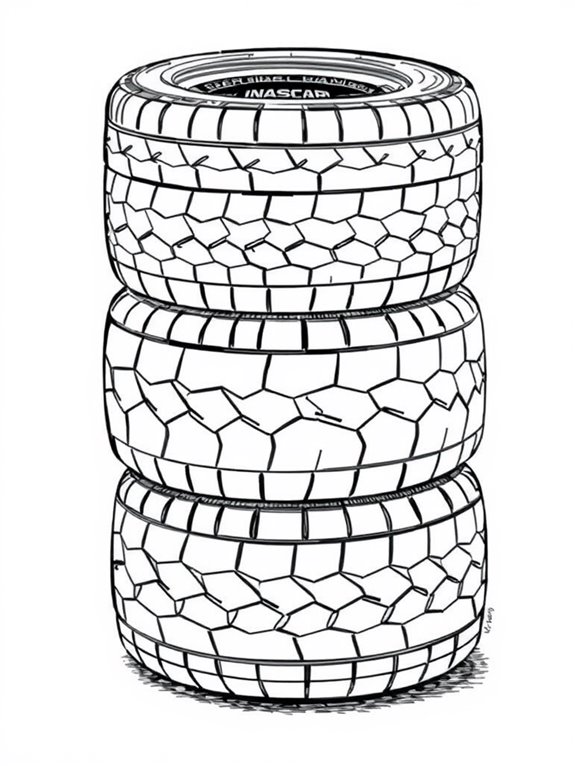 nascar tire stack illustration