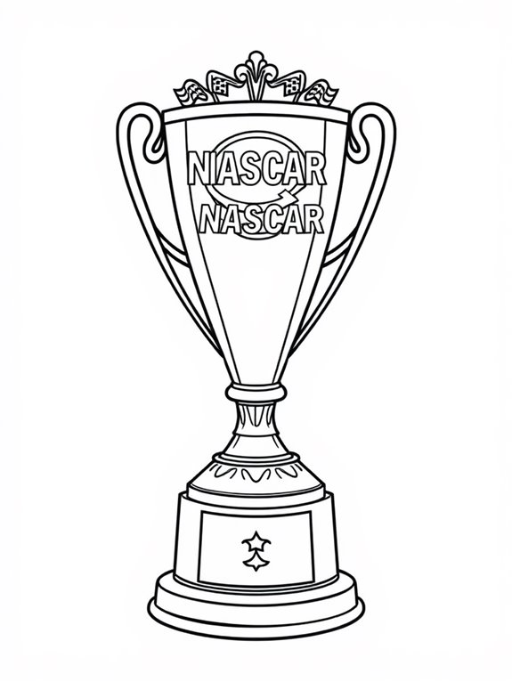 nascar trophy coloring activity