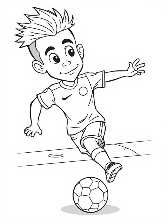 neymar jr coloring page