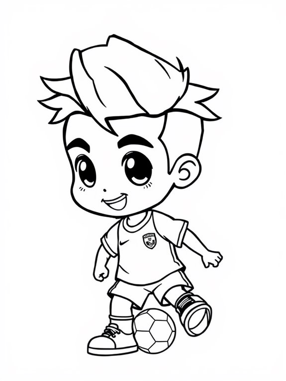 neymar jr coloring page