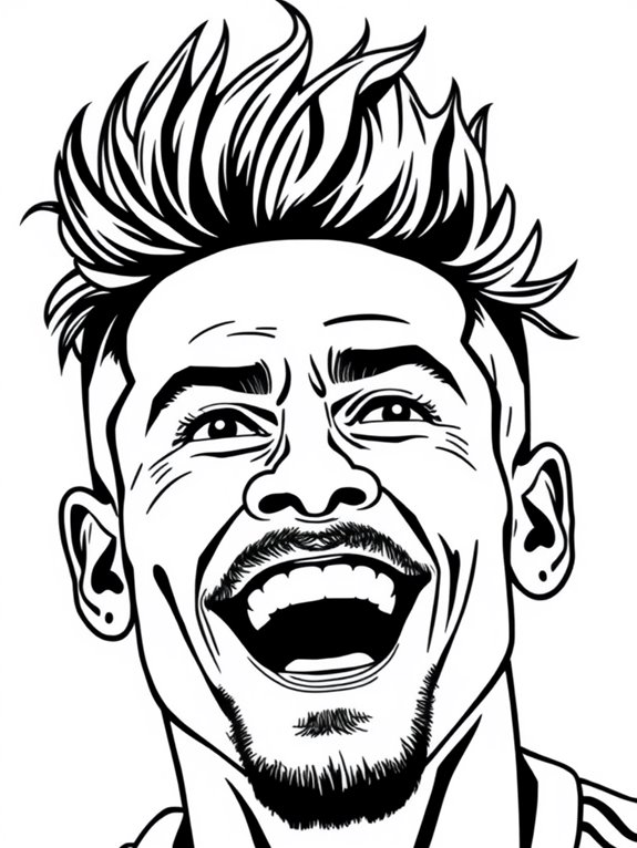 neymar jr coloring page