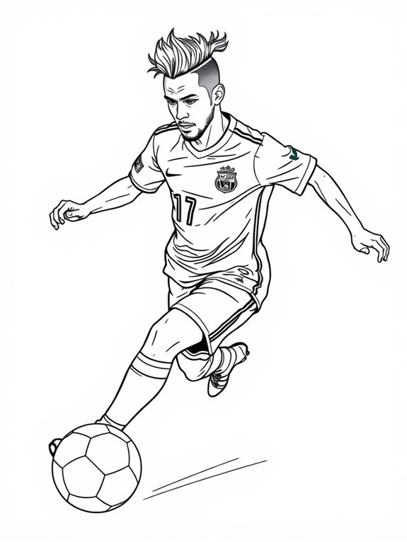 neymar jr dribbling art