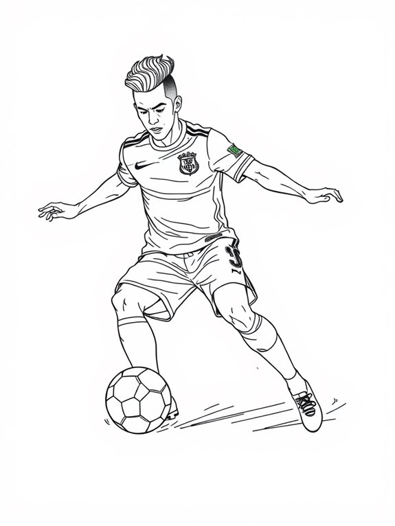 neymar jr dynamic coloring page