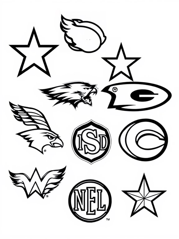 nfl logos coloring page