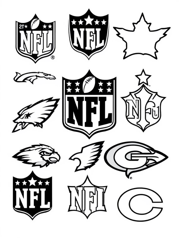 nfl team logos coloring